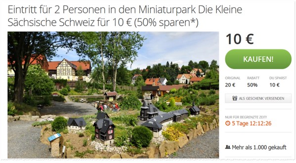 Miniaturpark Kleine Sächsische Schweiz Gutschein